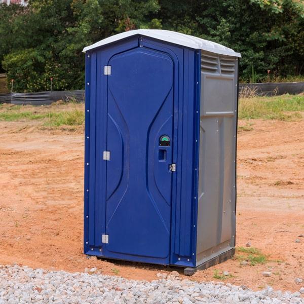 short-term portable restrooms should be serviced frequently, generally once a week